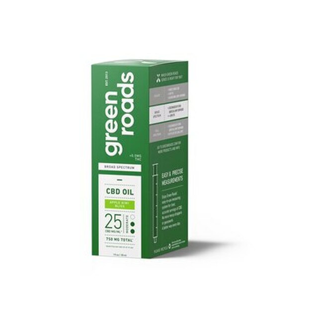 Green Roads Broad Spectrum CBD Oil Apple Kiwi- 750mg - Image 2