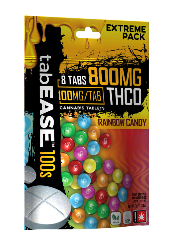 800MG THCO TabEASE 100s Rainbow Candy 8pc