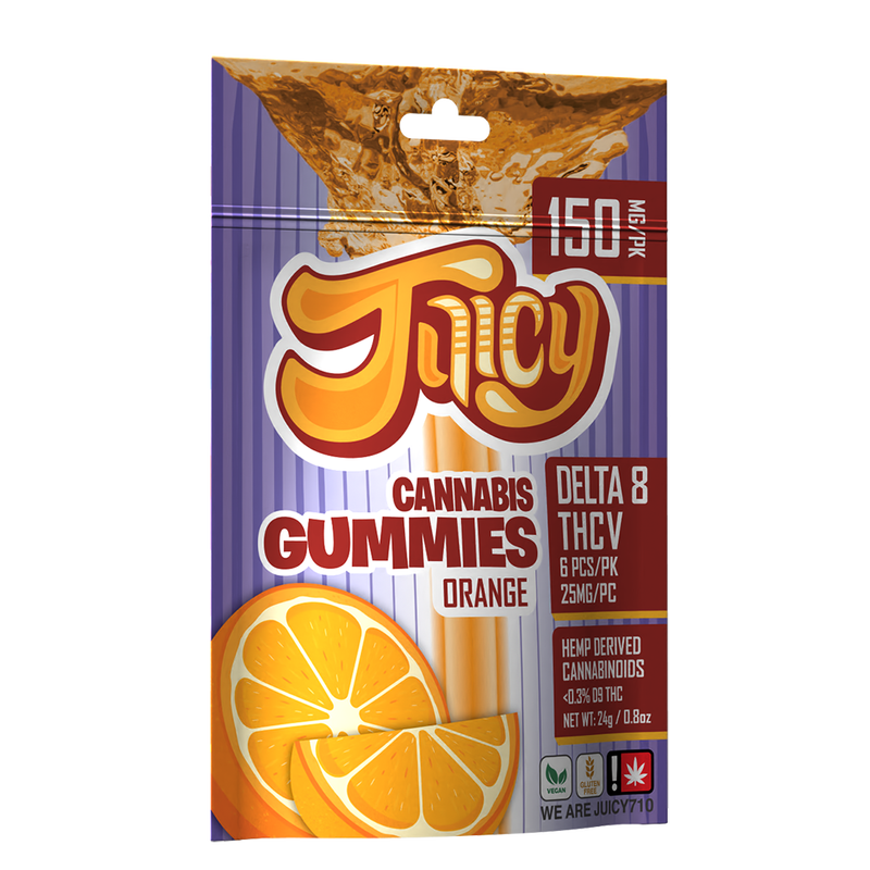 juicy 150mg thcv gummies orange