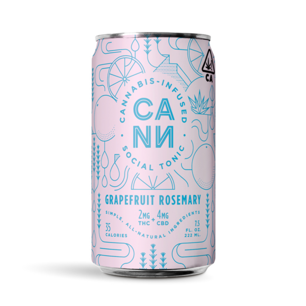 CANN D9 Cannabis Infused Seltzer 8oz Grapefruit Rosemary