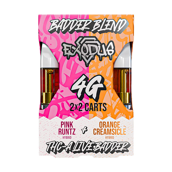 Exodus THC-A Duo Cartridges 4g pink runtz orange creamsicle