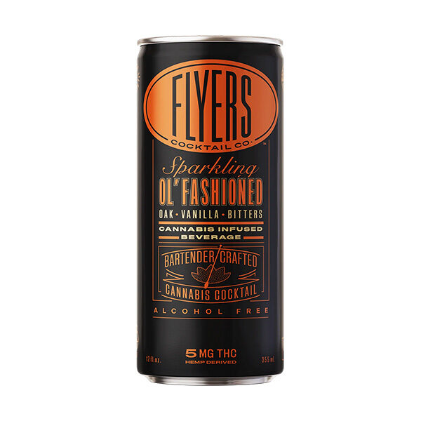 Flyers Cocktail Co. Cannabis Infused Seltzer 12oz. ol fashioned