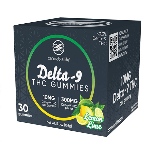 Cannabis Life Delta-9 Gummies 30ct 150mg lemon lime