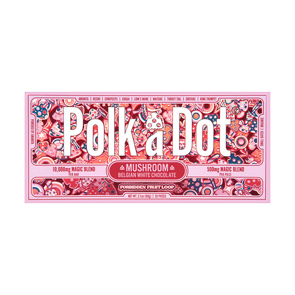 Polk A Dot Mushroom Blend Chocolate Bar 10000mg forbidden fruit loop