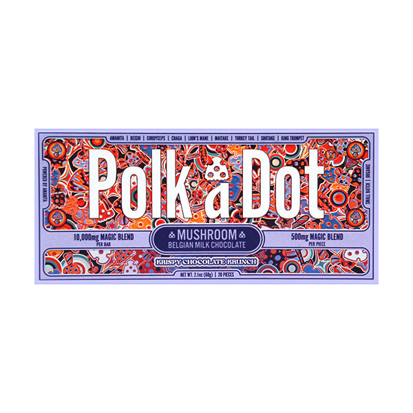 Polk A Dot Mushroom Blend Chocolate Bar 10000mg krispy chocolate krunch