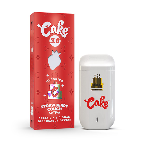 Cake Delta 8 Disposable Vape 3g strawberry cough