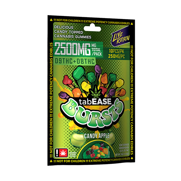 TabEase D9D8 Gummy Bursts (10ct) 2500mg candy apple
