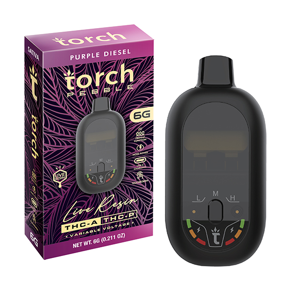 Torch Pebble Live Resin Disposable 6g Purple Diesel