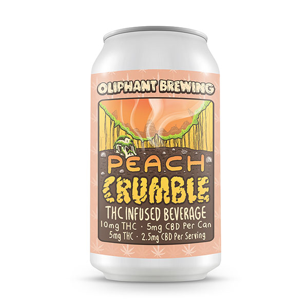 Oliphant Brewing THC + CBD Infused Beverage 12oz Peach Crumble