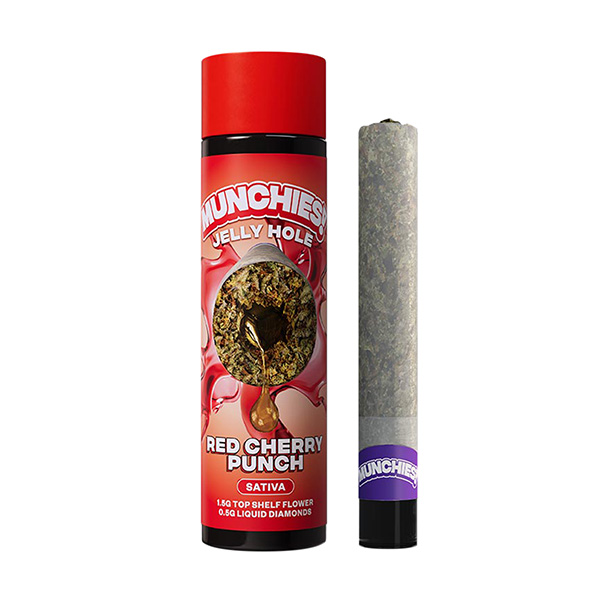 Delta Munchies Jelly Hole Pre-Roll 2g red cherry punch