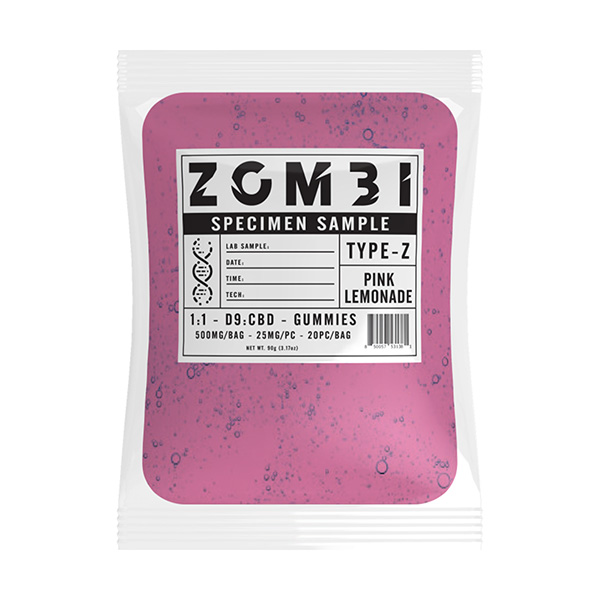 Zombi-1:1-D9:CBD-Gummies-500mg-Pink-Lemonade