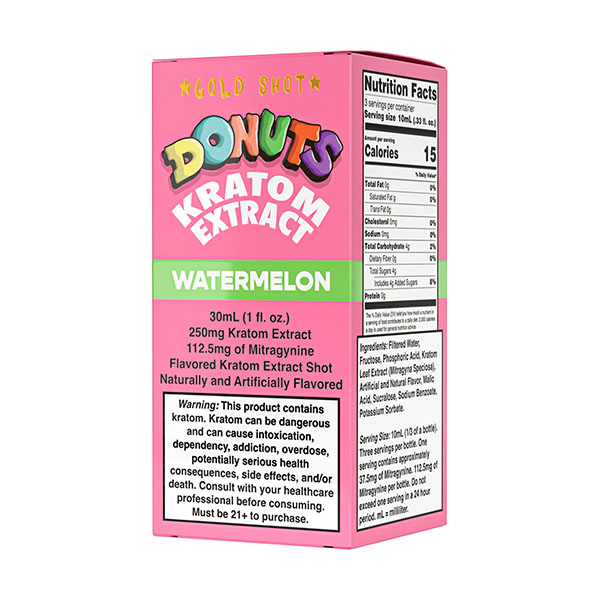 Donuts-Kratom-Extract-Gold-Shot-250mg-Watermelon