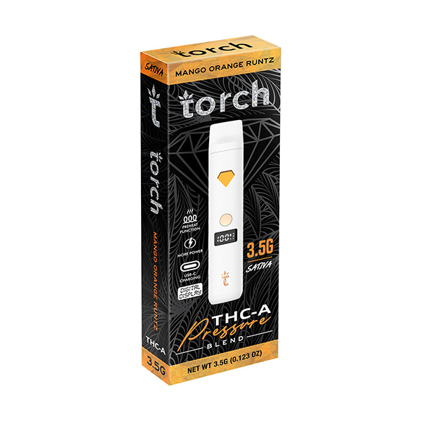 Torch-THCA-Pressure-Blend-Disposable-3.5g-Mango-Orange-Runtz
