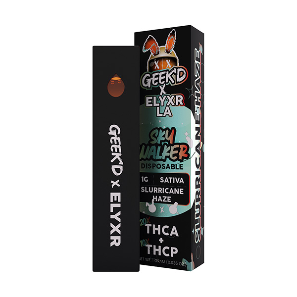 Geek’d-x-Elyxr-LA-Skywalker-Disposable-Vape-1g-Slurricane-Haze