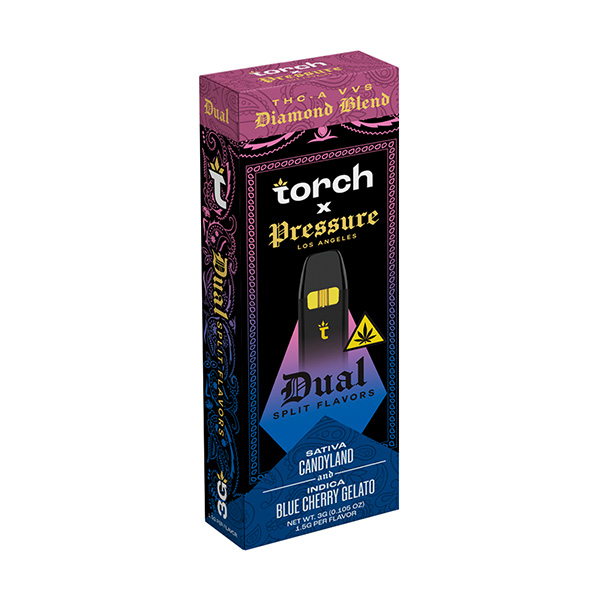 Torch-x-Pressure-Dual-Flavor-Disposable-3g-Candyland-x-Blue-Cherry-Gelato