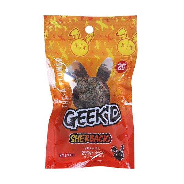 Geek’d-THCA-Flower-2g-Sherbaccio