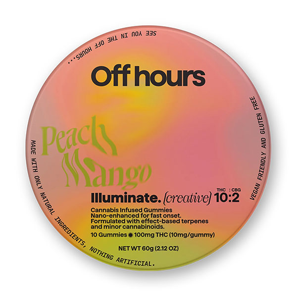 Off-Hours-Hemp-Illuminate-Creative-Gummies-(10ct)-120mg-Peach-Mango