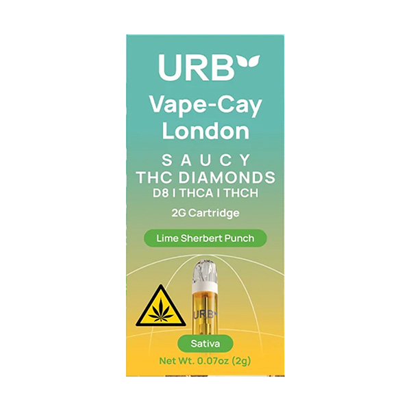 URB-Saucy-THC-Diamonds-Cartridge-2g-Lime-Sherbet-Punch