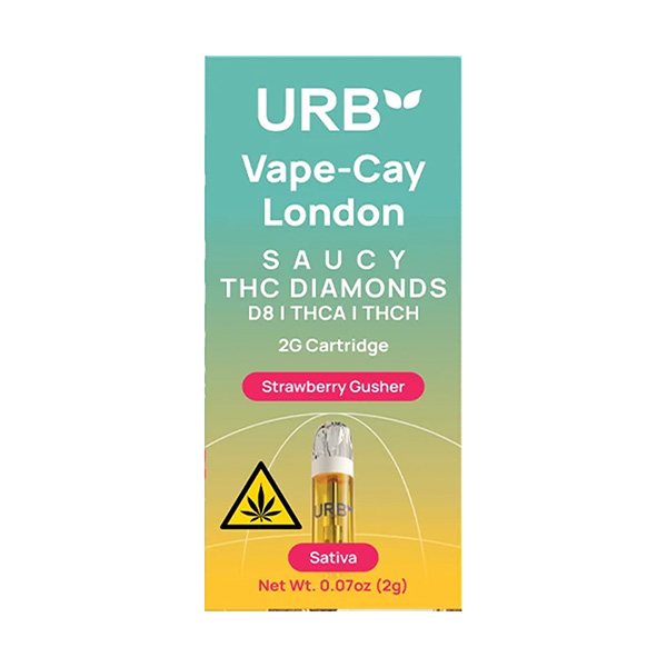 URB-Saucy-THC-Diamonds-Cartridge-2g-Strawberry-Gusher