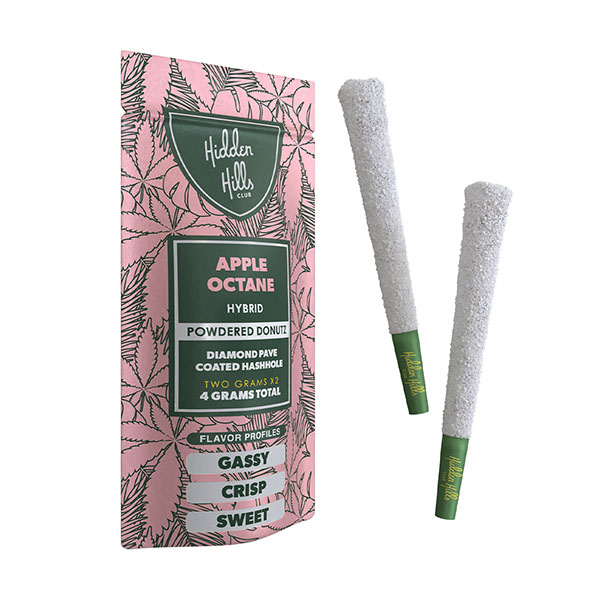 Hidden-Hills-Powdered-Donutz-Coated-Hashhole-(2ct)-4g-Apple-Octane
