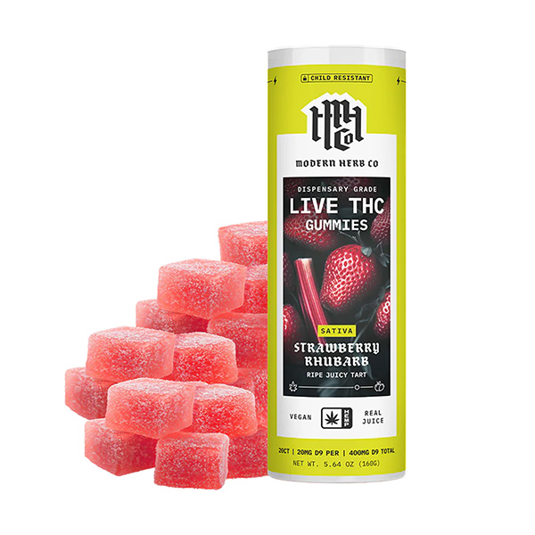 Modern-Herb-Co-D9-Gummies-(20ct)-400mg-Strawberry-Rhubarb