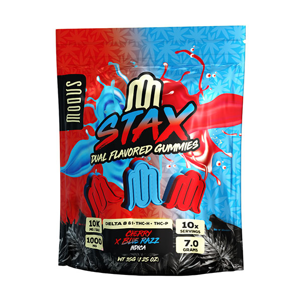 Modus-Stax-Dual-Flavored-Gummies-(10ct)-10000mg-Cherry-x-Blue-Razz
