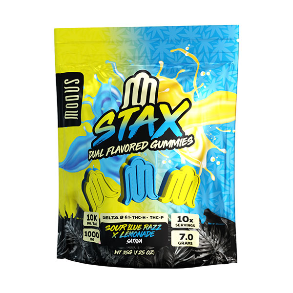 Modus-Stax-Dual-Flavored-Gummies-(10ct)-10000mg-Sour-Blue-Razz-x-Lemonade