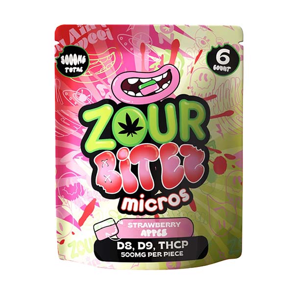 Zour-Bitez-Micros-(6ct)-3000mg-Strawberry-Apple