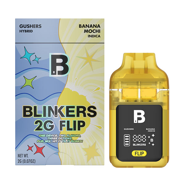 Blinkers-Flip-THC-A-Disposable-2g-Gushers-x-Banana-Mochi