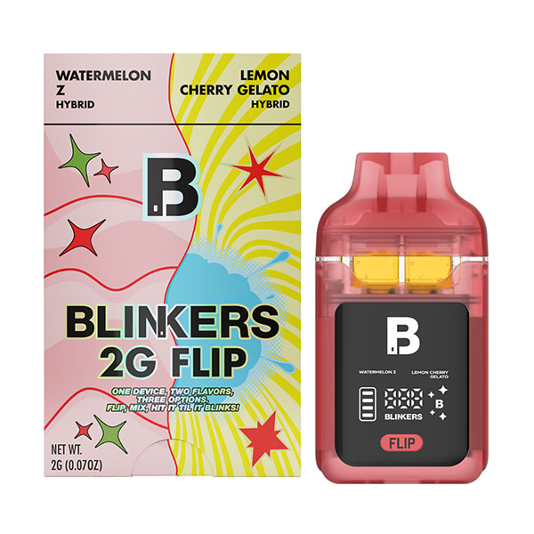 Blinkers-Flip-THC-A-Disposable-2g-Watermelon-Z-x-Lemon-Cherry-Gelato