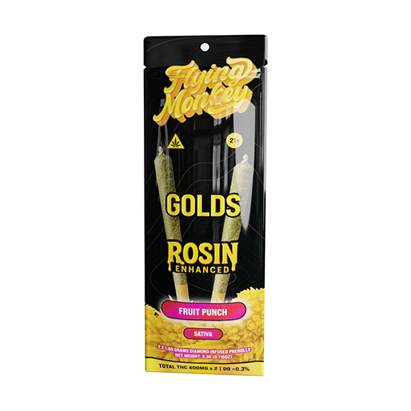 Flying-Monkey-Golds-Rosin-Enhanced-Pre-Rolls-(2ct)-3.3g-Fruit-Punch