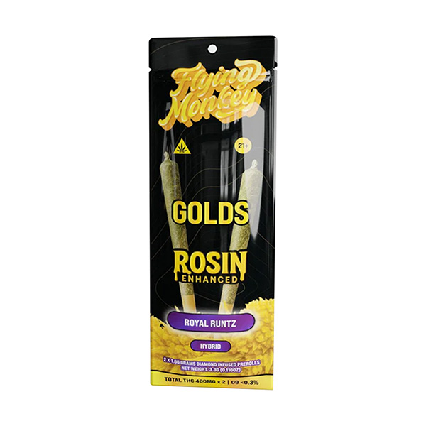 Flying-Monkey-Golds-Rosin-Enhanced-Pre-Rolls-(2ct)-3.3g-Royal-Runtz