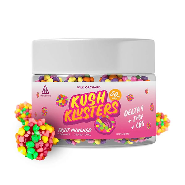 Wild Orchard Kush Klusters D9 + THCp Gummies - Image 2