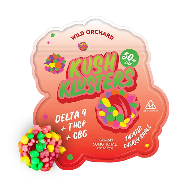 Wild Orchard Kush Klusters D9 + THCp Gummies - Image 15
