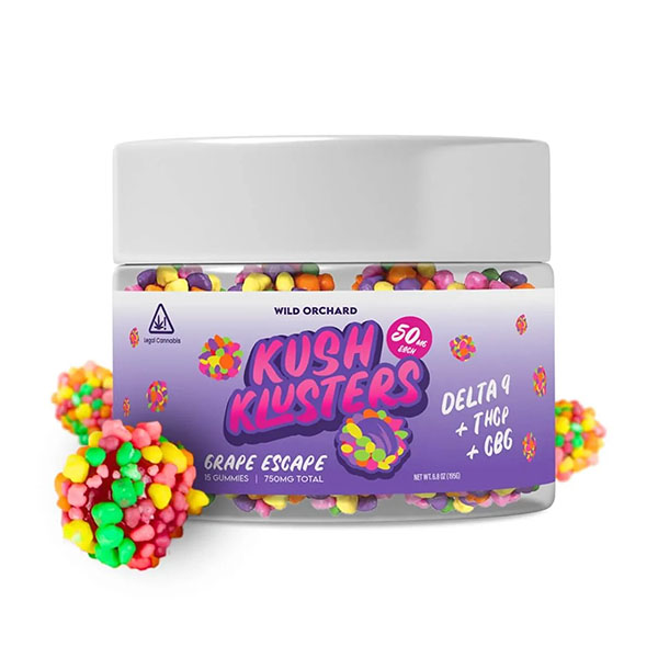 Wild Orchard Kush Klusters D9 + THCp Gummies - Image 14