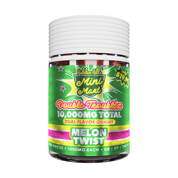 Hidden-Hills-Mini-Mart-Dual-Gummies-(10ct)-10000mg-Melon-Twist