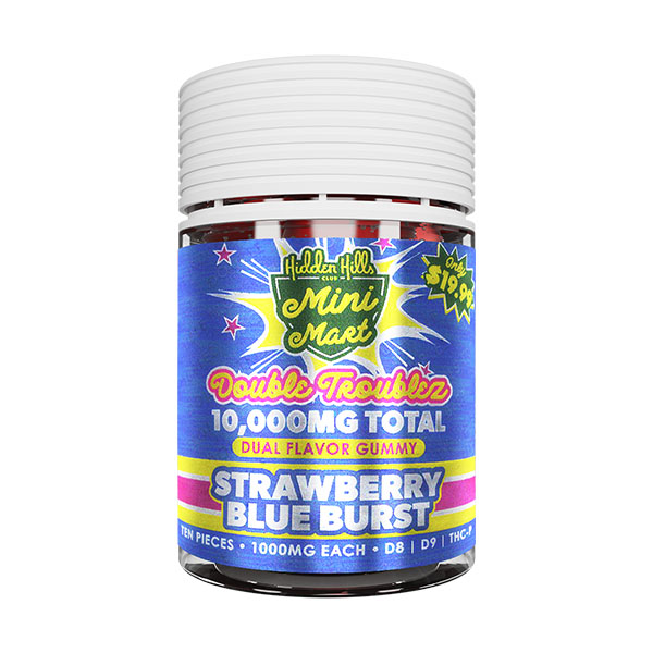 Hidden-Hills-Mini-Mart-Dual-Gummies-(10ct)-10000mg-Strawberry-Blue-Burst