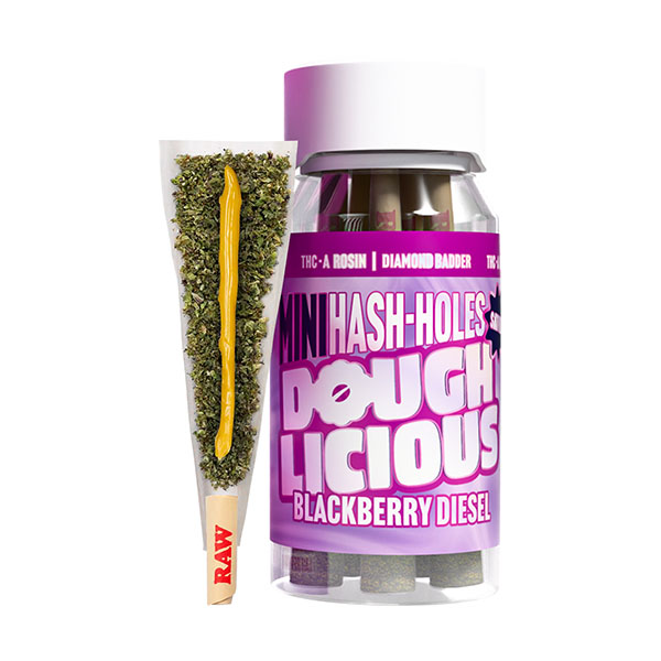 Doughlicious-THCA-Mini-Hash-Holes-(5ct)-4g-Blackberry-Diesel