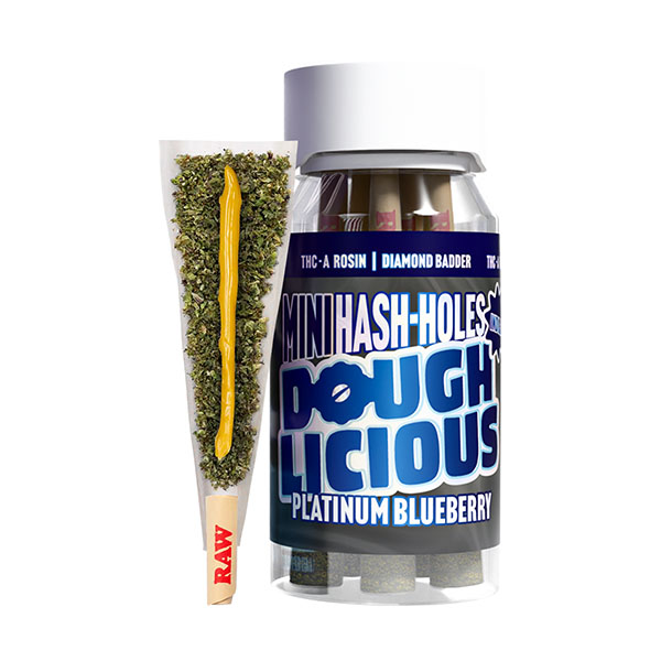 Doughlicious-THCA-Mini-Hash-Holes-(5ct)-4g-Platinum-Blueberry