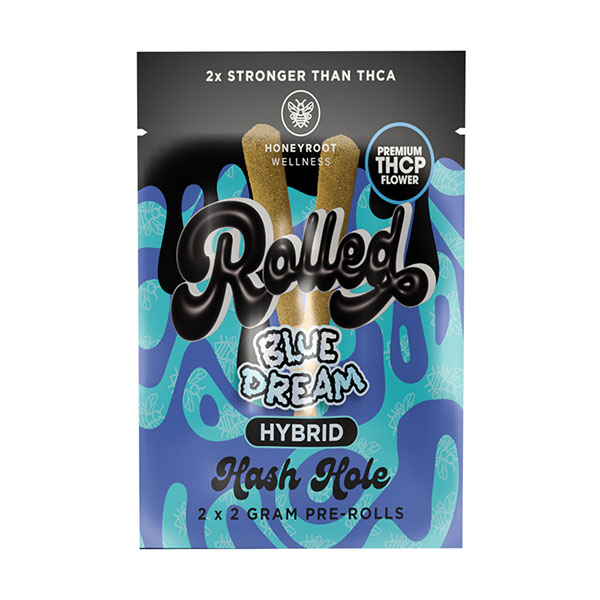 HoneyRoot-THCP-Rolled-Hash-Hole-Pre-Rolls-(2ct)-4g-Blue-Dream