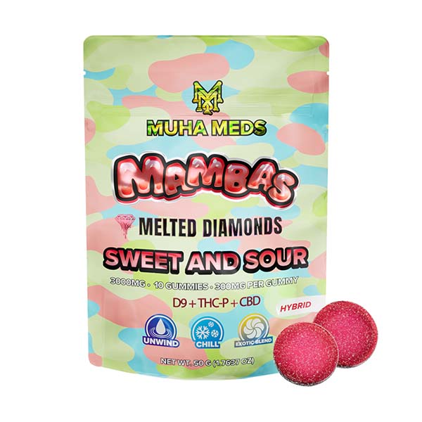Muha-Meds-Mambas-Melted-Diamonds-Gummies-(10ct)-3000mg-Sweet-and-Sour
