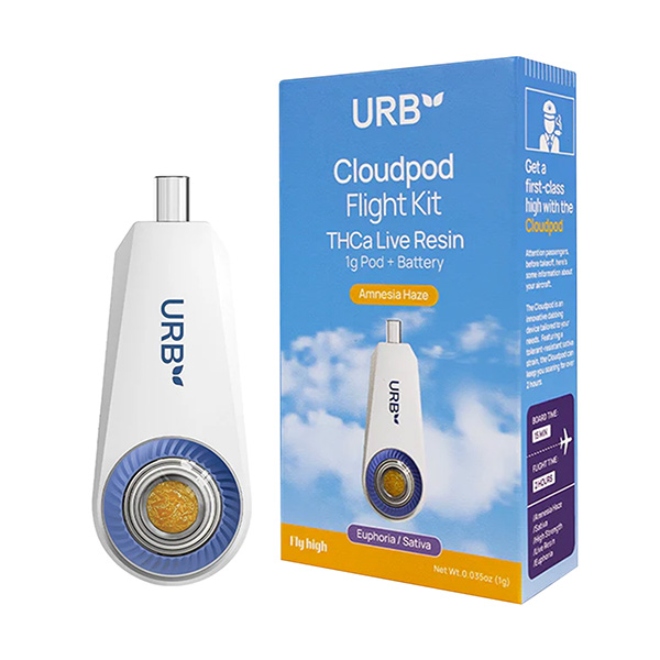 URB-Cloudpod-Flight Kit-THCA-Dab-Pod-Device-1g-Amnesia-Haze