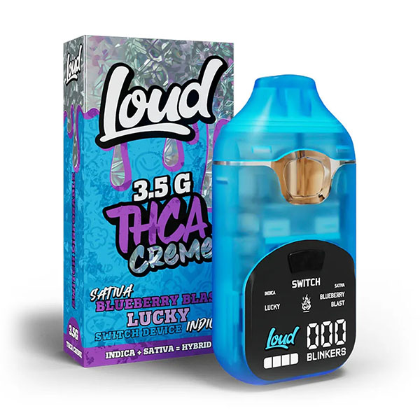 Loud-THCA-Creme-Switch-Disposable-3.5g-Blueberry-Blast-x-Lucky
