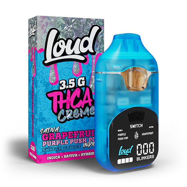 Loud-THCA-Creme-Switch-Disposable-3.5g-Grapefruit-x-Purple-Push-Pop