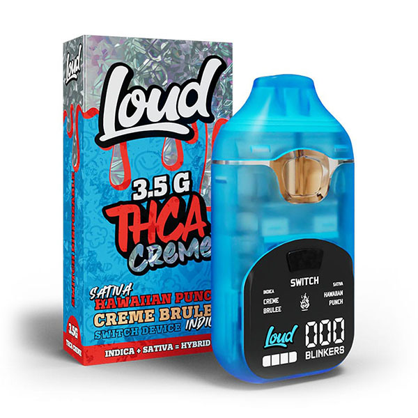 Loud-THCA-Creme-Switch-Disposable-3.5g-Hawaiian-Punch-x-Creme-Brulee