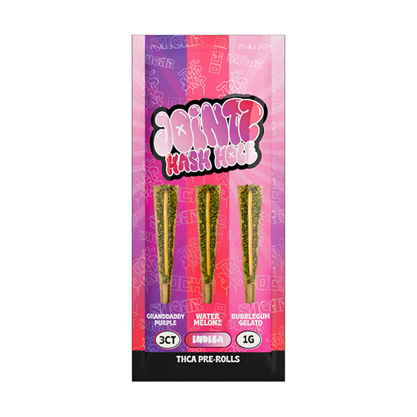 Ocho-Trip-Sugar-THCA-Jointz-Hash-Hole-(3ct)-3g-Grandaddy-Purple-x-Water-Melonz-x-Bubblegum