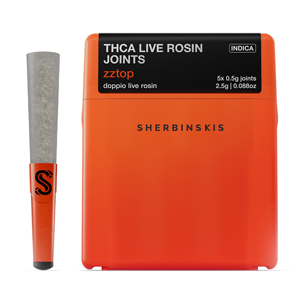 Sherbinskis-THCA-Live-Rosin-Joints-(5ct)-2.5g-Zztop-X-Doppio