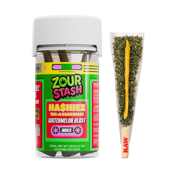Zour-Stash-Hashiez-THCA-Pre-Rolls-(3ct)-3g-Watermelon-Blast