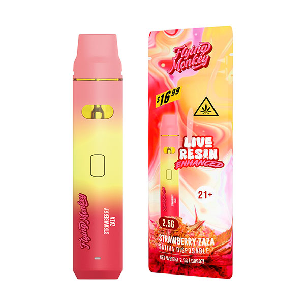Flying-Monkey-Live-Resin-Blend-Disposable-2.5g-Strawberry-Zaza