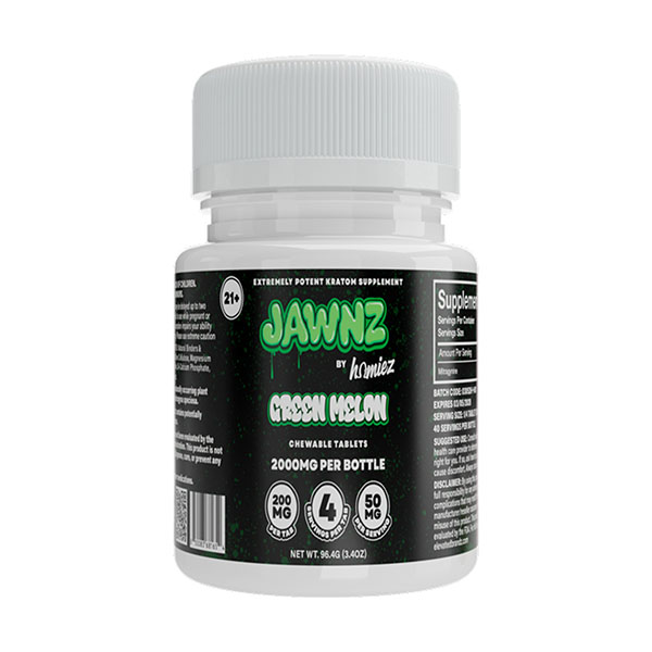 Jawns-Kratom-Tablets-(10ct)-2000mg-Green-Melon
